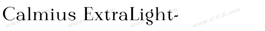 Calmius ExtraLight字体转换